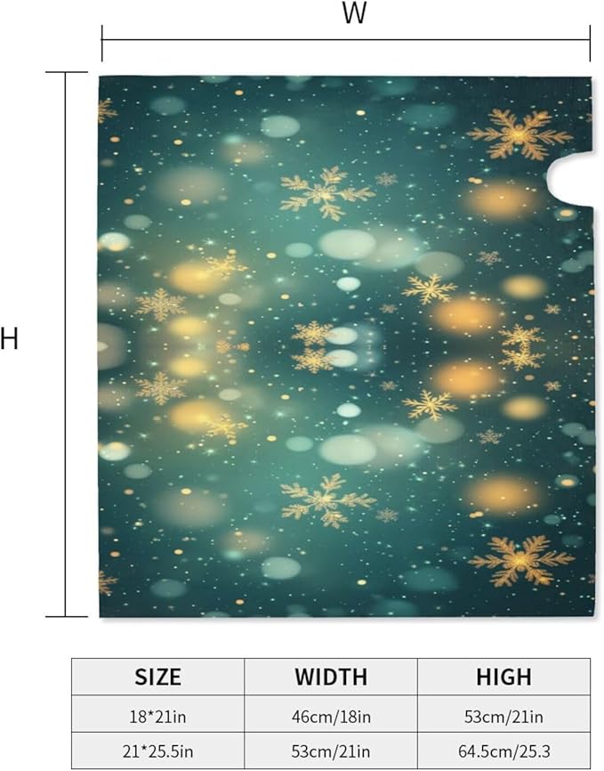 Festive Magnetic Mailbox Cover Snowflake Winter Outdoor Mailbox Protector Holiday Seasonal Decorative Garden Yard Home Large Size 25.5 x 21 Inch