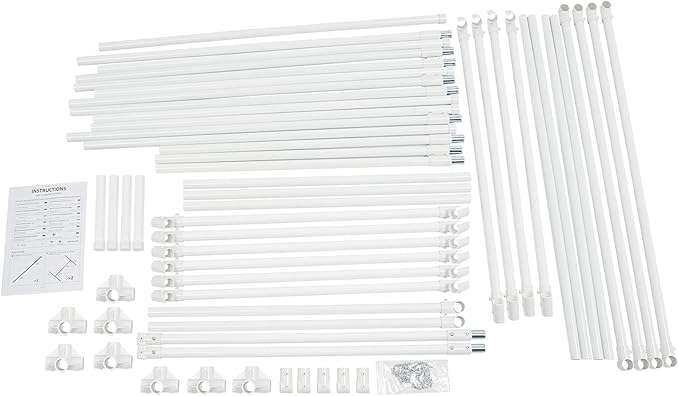 Grape Trellis | 79'' L x 59'' W x 79'' H Grape Vine Support Arch Arbor | Plant Climbing Pergola | Arbour Gazebo Trellis Rack Pergola | Plant Support Rack Trellises for Vegetable Fruit (White)