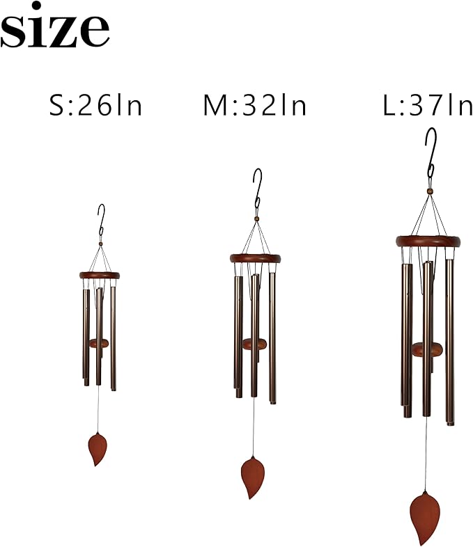 Personalized Memorial Wind Chimes for Loss of Loved One – Sympathy Gift for Mom or Dad, Outdoor Bereavement Chimes, Remembrance Wind Chime for Funeral or Memorial (Black, 32")
