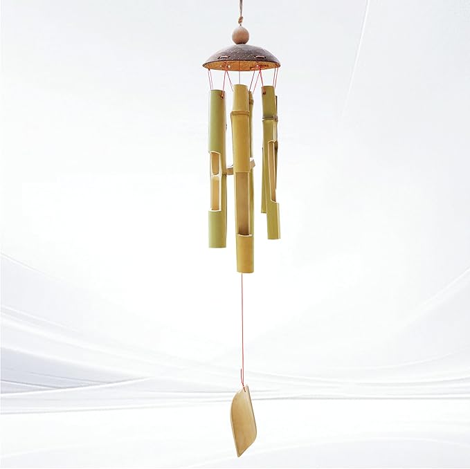Handmade Bamboo Wind Chimes 26 in Classic Garden Windchime Outdoors for Garden, Patio, Home Or Outdoor Decor
