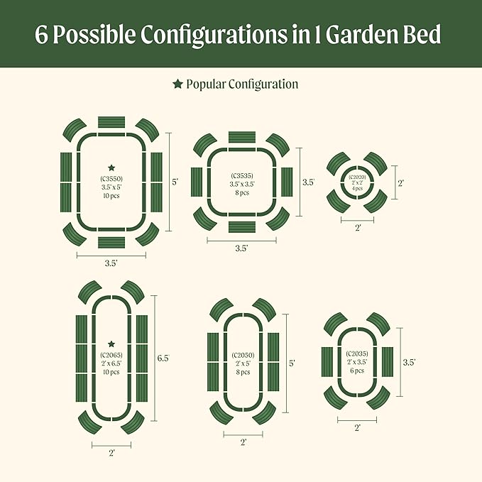 Vego garden Aluzinc Raised Garden Bed Kits, 17" Tall 6 in 1 Modular Metal Raised Planter Bed for Vegetables Flowers Patio Ground Planter Box, Terra Cotta