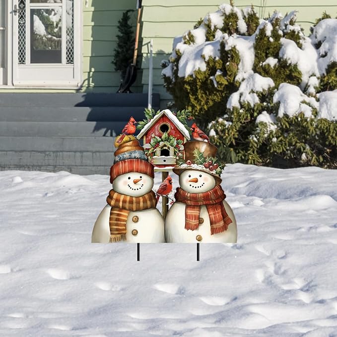Briarwood Lane Snowman Pair Metal Art