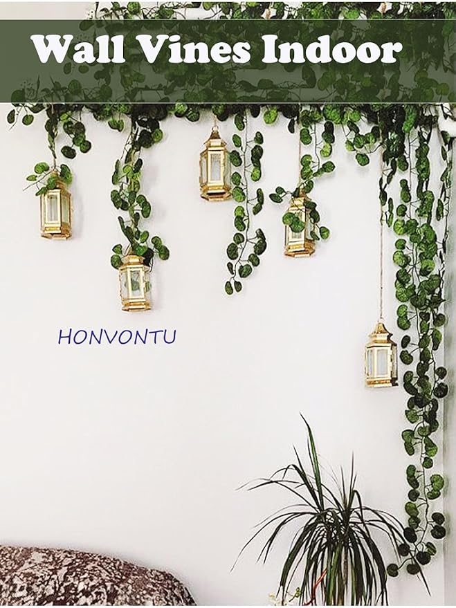 87 FT 12 PCS Artificial Ivy Garland Fake Ivy Leaf Plants Greenery Vine Hanging Garland for Home Bedroom Balcony Office Garden Party Wedding Wall Room Decor, Green