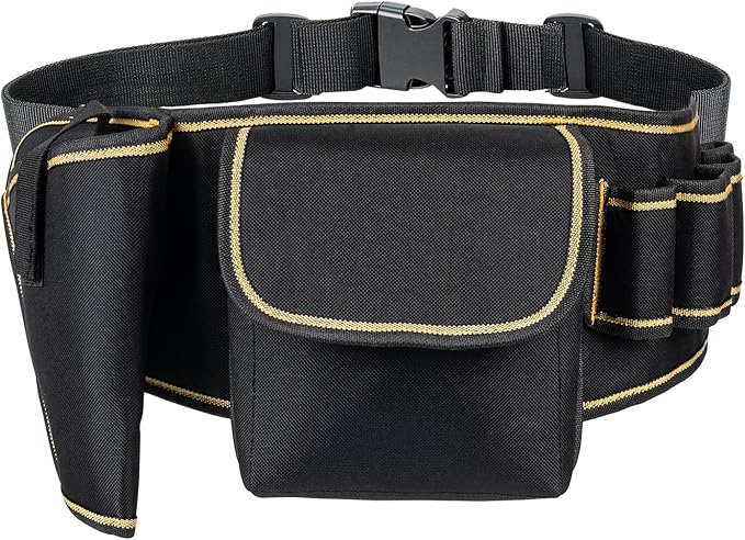 Tool Belts for Men with Adjustable Waist Strap – Heavy Duty Utility Pouch with Multiple Pockets for Electricians, Carpenters, DIY Projects – Durable Oxford Construction Tool Organizer