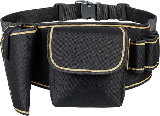 Tool Belts for Men with Adjustable Waist Strap – Heavy Duty Utility Pouch with Multiple Pockets for Electricians, Carpenters, DIY Projects – Durable Oxford Construction Tool Organizer