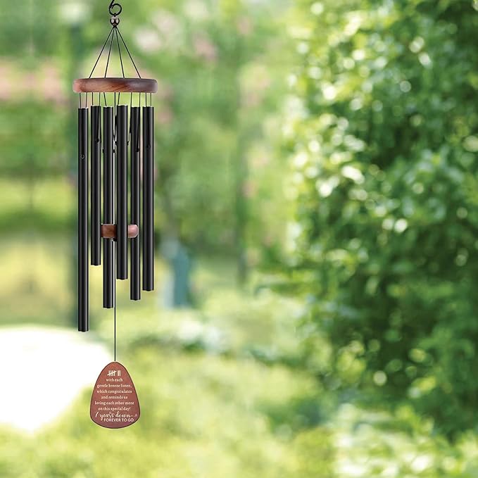 7th Anniversary Wedding Wind Chime, Happy 7th Anniversary Romantic Gifts for Couple, Parents, Wife, Husband, Friends, Anniversary Keepsake Gifts Ideas