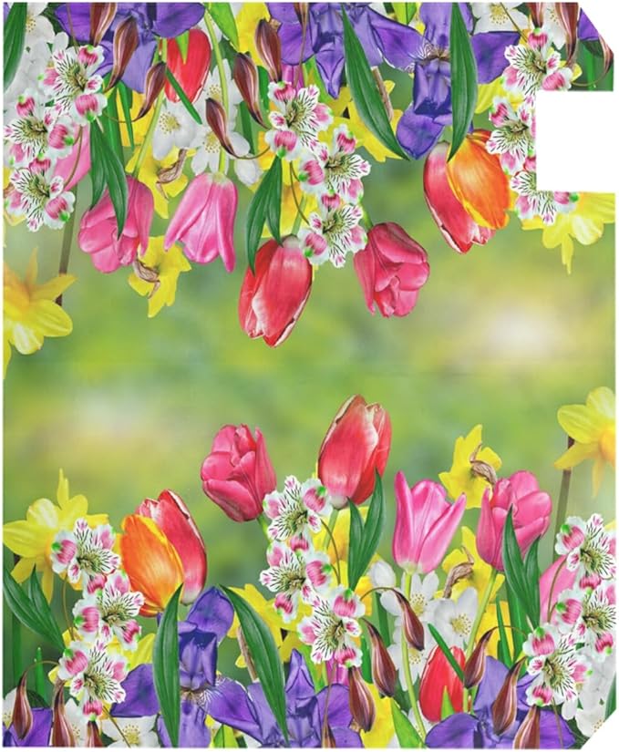 WOOR Spring Flowers Daffodils and Tulips Magnetic Mailbox Cover Oversized-20.8"x 25.5"