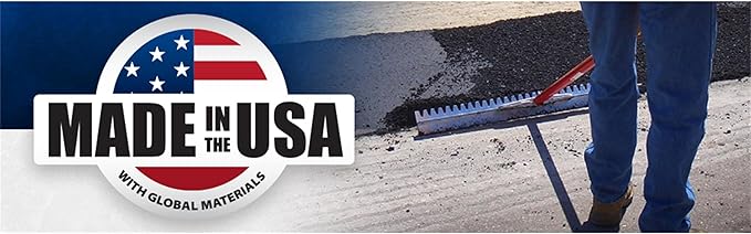 MARSHALLTOWN Asphalt Lute Rake, Blunt 32 Inch Blade, 72 Inch Aluminum Handle, T Connector, Made in The USA, RED700026C