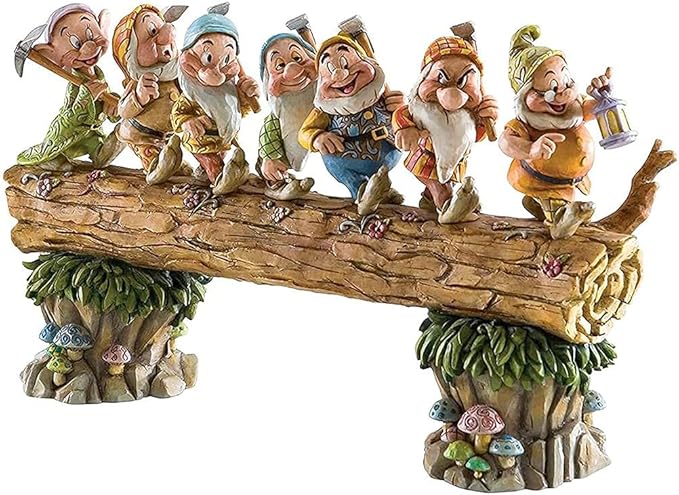 Dan&Dre Garden Gnome Statue - Cute 7 Gnome Dwarfs Elves Fairy Ornaments, Weather- Resist Goblin Statue, Indoor Outdoor Decoration for Gardens,Trees, Flower Beds, Fences, Sidewalks