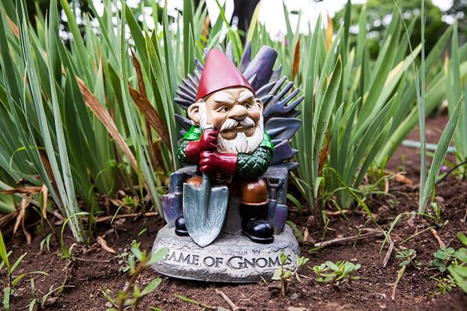 BigMouth Inc. Game of Gnomes Garden Statue, Funny Outdoor Lawn & Yard Figurine, TV Show Sculpture Decorations and Gift