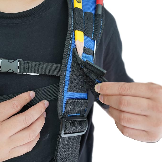 MELOTOUGH Magnetic Tool Belt Suspenders with Magnetic WristBand for Work Belt Padded Suspenders Constrcution