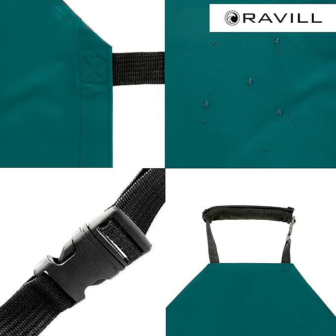Waterproof Apron For Men and Women - 35" Multi Purpose Work Aprons for Dishwashing, Dog Grooming, Cleaning