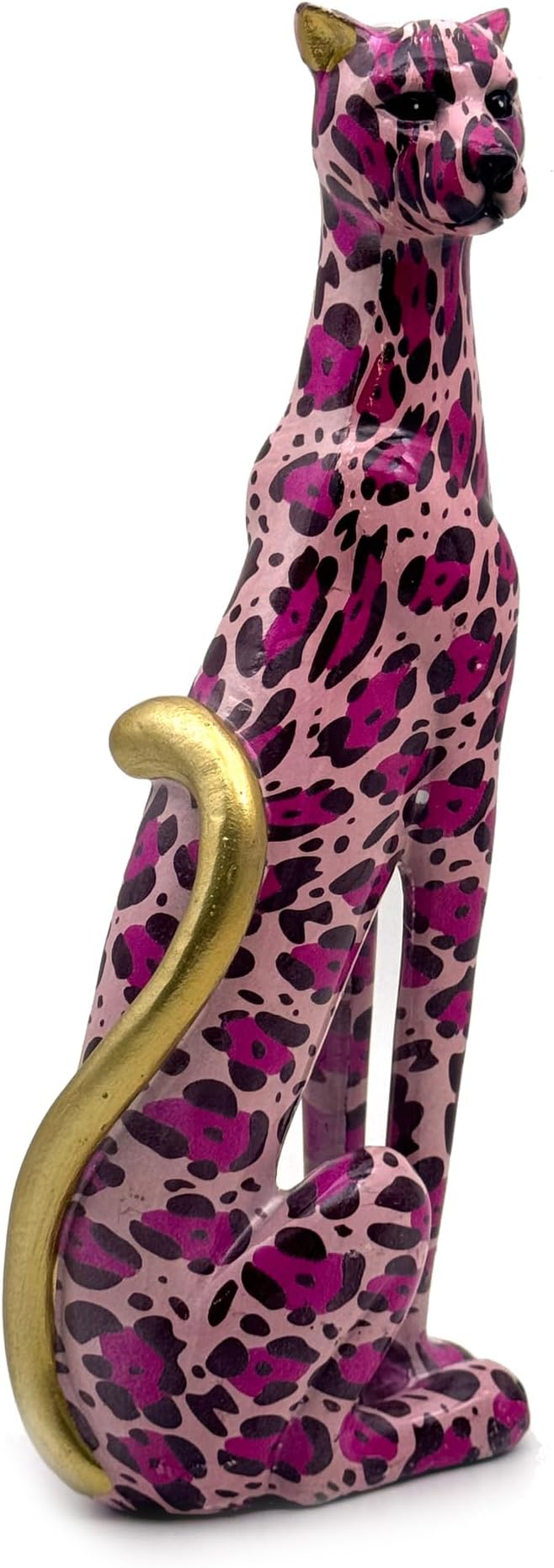 Colorful Leopard Statue Art Figurine Sculpture Collectible Gifts for Leopard Lover Office Home Decor Desk Accessories Decoration Garden Figurines Outdoor Decor (Color B)
