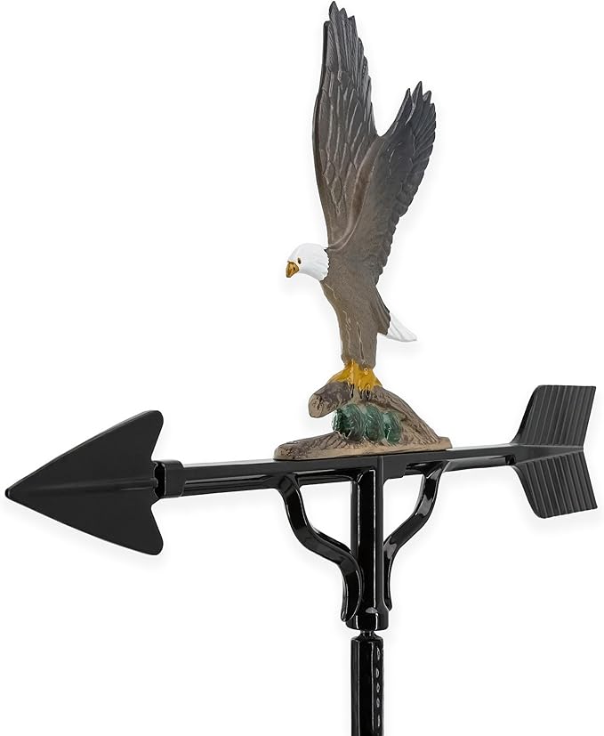 Montague Metal Products 32-Inch Weathervane with Color Eagle Ornament