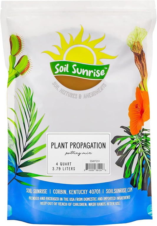 Soil Sunrise Plant Propagation Potting Mix (4 Quarts) Ideal Starter Mix for Rooting Plant Cuttings