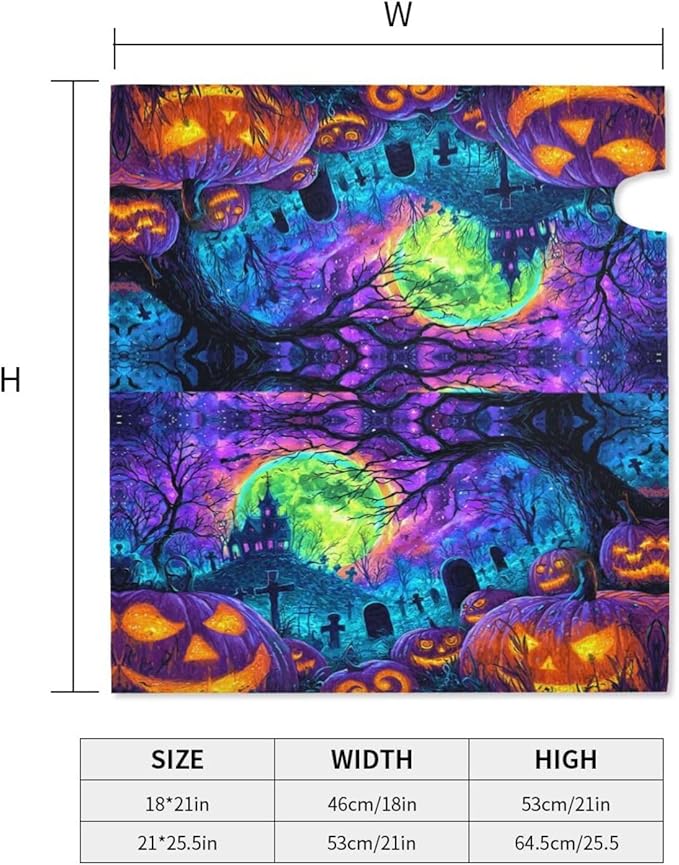 Halloween Pumpkin Mailbox Covers Magnetic Letterbox Covers 21x18 Inch for Garden Outdoor Decoration
