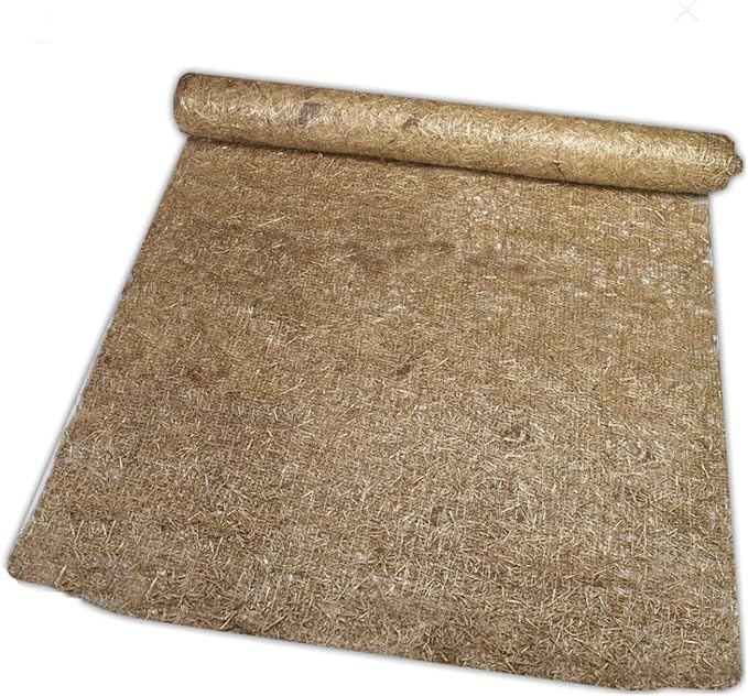 Farm Plastic Supply - Erosion Control Blanket - Straw Garden and Landscape Cover, Erosion Control Blanket, Straw Blanket, Erosion Control, Mulch, Slope Stabilizer, and Seed Protector (7' x 112.5')