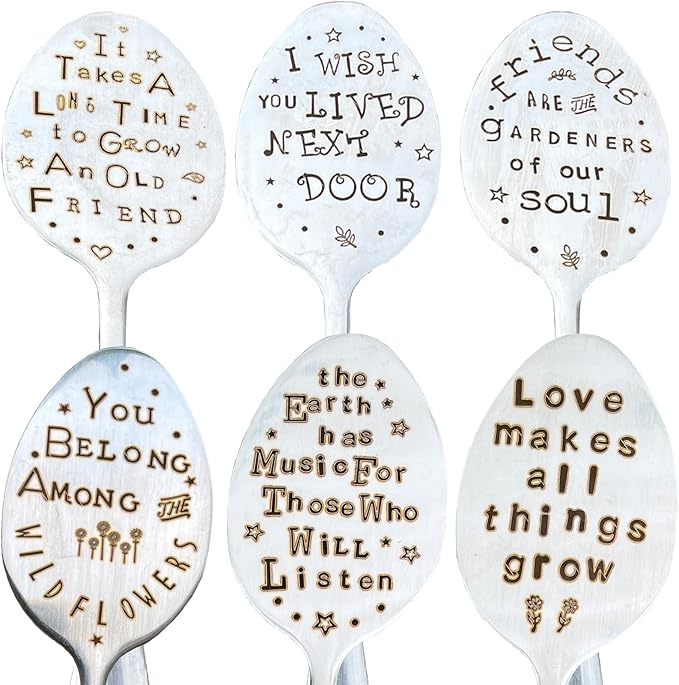 Garden Plant Marker Friendship Gift for Women Gardeners, Plant Stake Label Sign Tag Gardening Gifts for Woman Plant Lovers, Metal Garden Decoration (Make History)