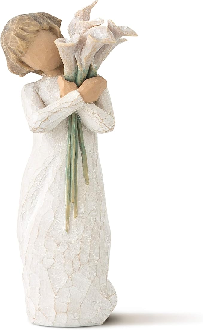 Willow Tree Beautiful Wishes, A Gathering of Beautiful Wishes for You - Love, Health, Happiness, A Gift That Expresses Caring or for Those Who Love Flowers, Sculpted Hand-Painted Figure
