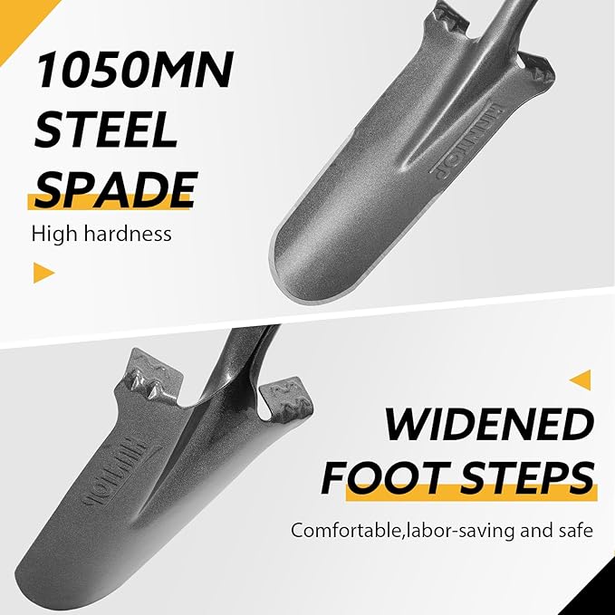 Shovels & Spades - Drain Spade, Digging Garden Shovel, 44 inches