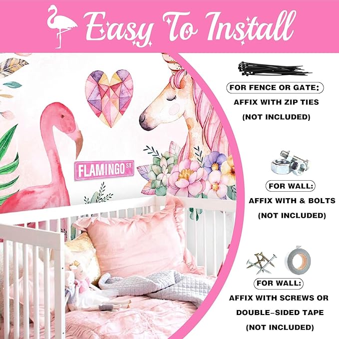 Flamingo Gifts for Women Flamingo Decor Pink Wall Decor Girl Room Christmas Decorations Pink Dorm Door Sign Cute Aesthetic Wall Art for Bedroom