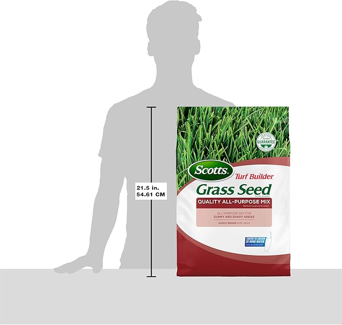 Scotts Turf Builder Grass Seed Quality All-Purpose Mix for Sunny and Shady Areas, 20 lbs.