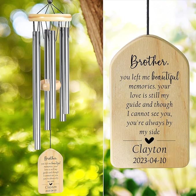 Memorial Wind Chimes - Sympathy Gifts for Loss, Bereavement Gift in Memory, Remembrance & Condolence Gifts