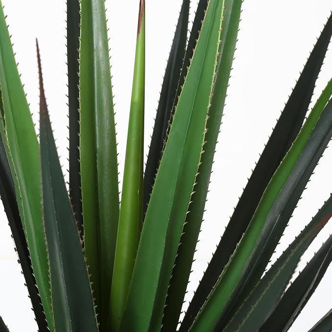 JUSTOYOU 3FT Realistic Agave Plant Artificial, Spiked Succulent Faux Agave Plants, 36" Fake Succulent Plant Outdoor UV Resistant for Patio, Front Porch, Home and Office Decor, 1pc