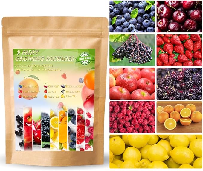 5 Variety Melon Fruit Seeds for Planting, Hami Melon, Yellow Canary Melon, Green Flesh Honeydew Melon, Sweet Watermelon, Sugar Baby Watermelon, Non-GMO Heirloom Easy to Grow