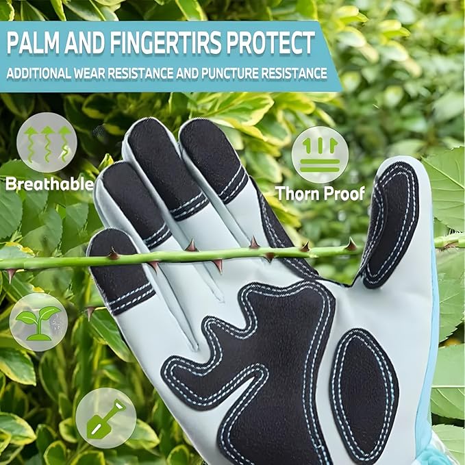 Gardening Gloves for Women Men, Long Work Gloves Thorn Proof for Rose Pruning Cactus Trimming for Gardener Yard Work