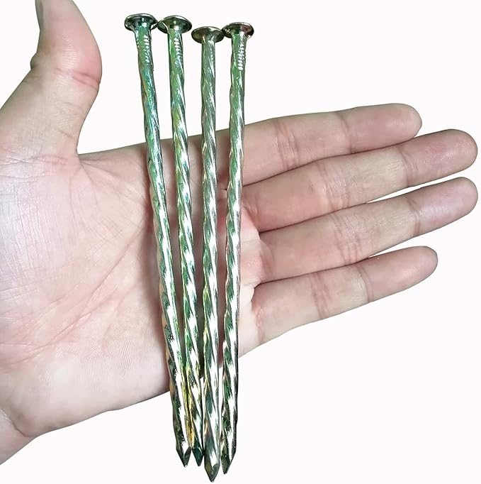 Metal Turf Stakes 70 Pcs 6-Inch Landscape Stakes, Spiral Galvanized Landscape Spikes, Garden Nails for Artificial Turf, Paver Edging, Weed Barrier, Lawn Edging，Carpentry and More