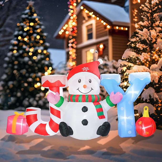 Taman 7.5 FT Christmas Inflatable Decorations, Snowman Joy Propeller Built-in Bright LED Light Blow Up for Yard, Garden,Lawn Outdoor Holiday Yard Decorations
