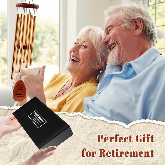 Retirement Gifts for Women Men 2025, Retirement Wind Chimes Gift for Christmas Thanksgiving, Farewell Gifts for Coworkers, Going Away Gift for Coworkers Boss Colleague Teacher, 25"