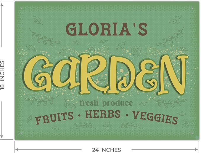 Custom Garden Signs, Christmas Holiday Season, Personalized Sign for Garden Decor Sign, 18x24 Inches, Rust Free .063 Aluminum, Fade Resistant, Made in USA by Sigo Signs