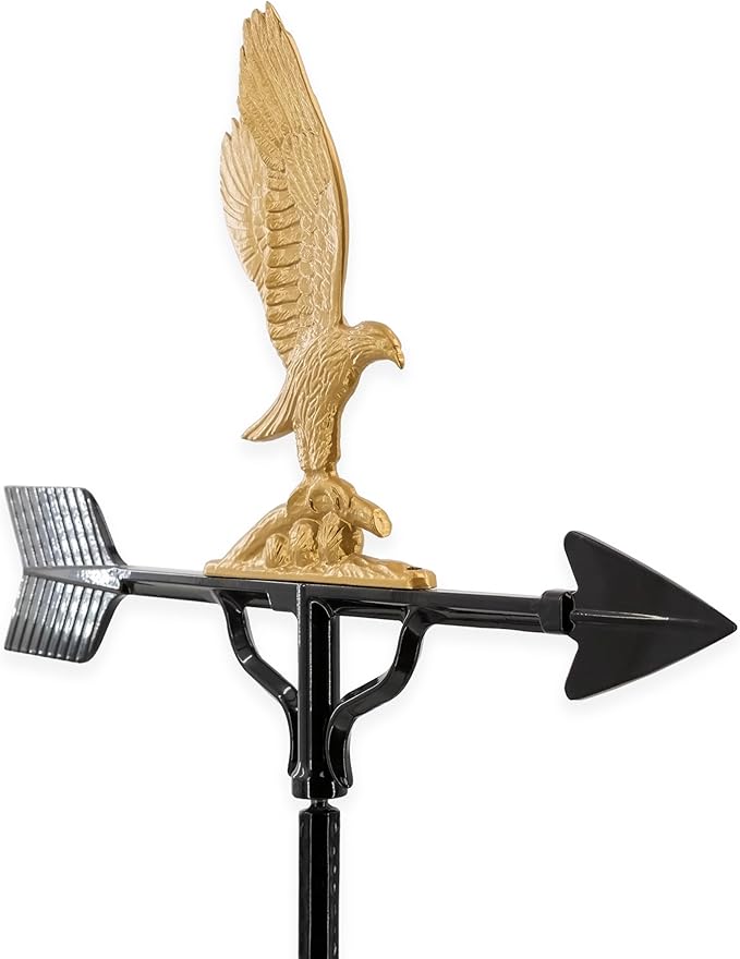 Montague Metal Products 32-Inch Weathervane with Gold Eagle Ornament