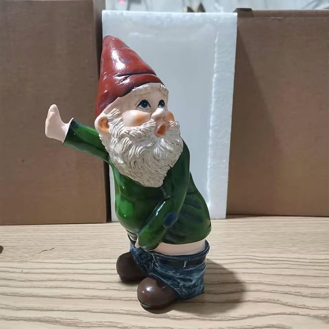 Funny Garden Gnomes Statues Decorations, Funcky Gift Ornaments Decor Gnomes Figurines Garden Summer Lawn Decor Birthday Gifts for Women Mom Grandma 5.9 Inch
