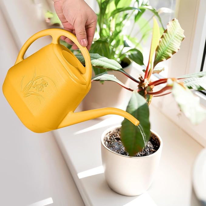 Plastic Watering Can -1 Gallon - Orange
