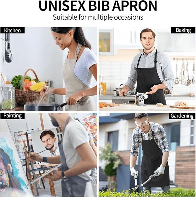 Siiuuol Cute Cats Unisex Waterproof Kitchen Chef Apron - With Adjustable Bib Apron