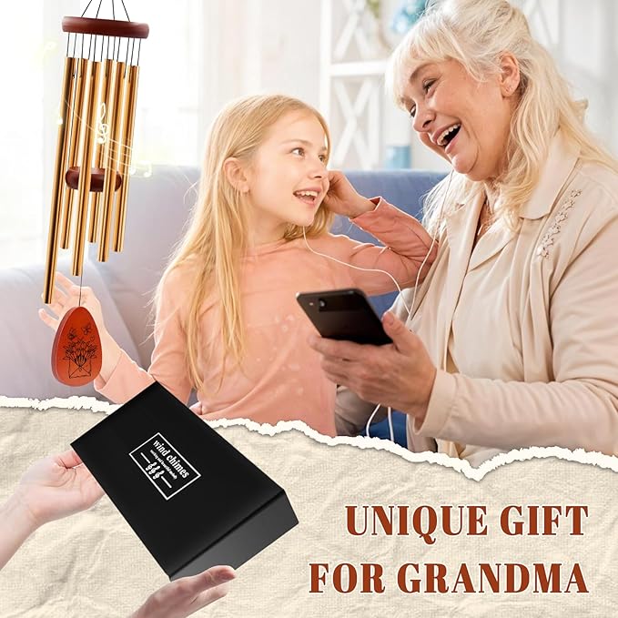 Gifts for Grandma, Grandma Gifts for Wind Chimes, Grandmother Birthday Gift for Christmas Thanksgiving, Grandmother Nana Gift from Grandchildren for Mothers Day