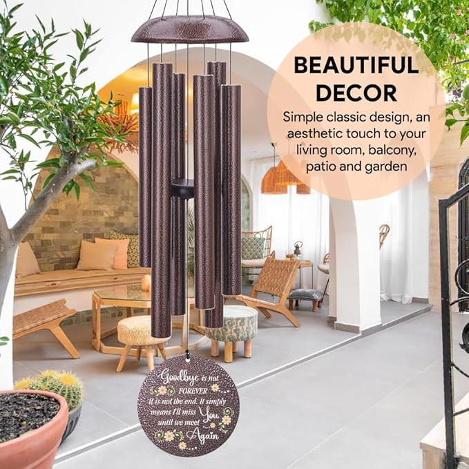 Personalized Sympathy Wind Chimes Gift, Memorial Wind Chimes, for Loss of Loved One Prime, Bereavement/Sympathy/Memorial Gift for Loss of Mother Father Husband Remembrance, Ship from US
