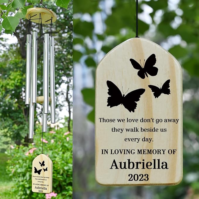 Sympathy Wind Chimes - Memorial & Bereavement Gifts for Loss of Loved Ones