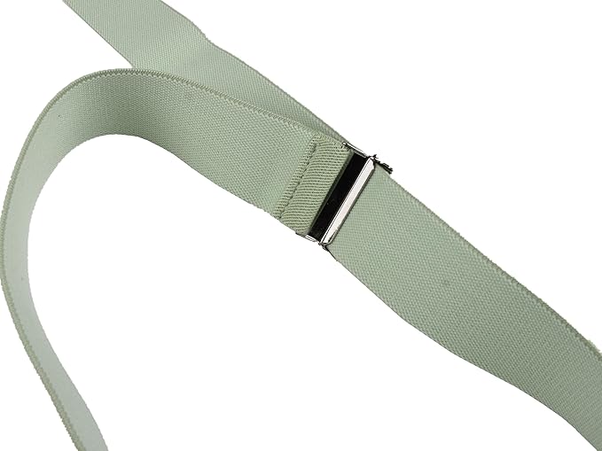 Suspenders for Men Y Back Adjustable Elastic with Strong Clips 47 Inches