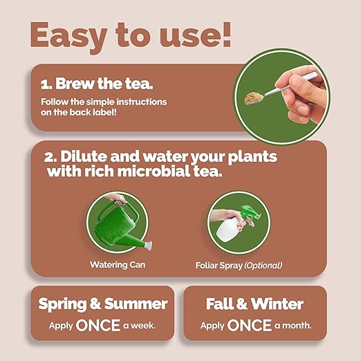 TPS NUTRIENTS Compost Tea Starter, Includes Easy and Fast Acting Brew Recipe, Organic Dry Granular Nutrients Plus Probiotics for Plants and Gardens (6 Ounces)