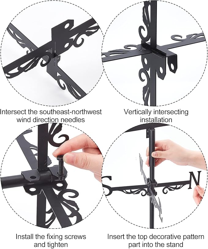 SUPERDANT Crow Weather Vane Black Metal Wind Vanes for Outside Weathervane Crow Animal Weathervanes for Yard Garden Decorative Outdoor Farmhouse Farm Barn Sheds Patio Halloween Decorations