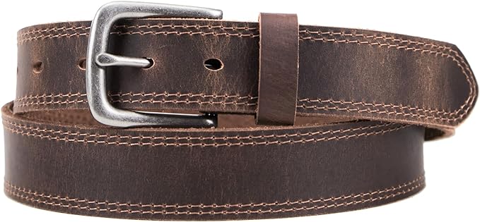 VATAN Men's Genuine Leather Casual Every Day Jeans Belts, Handmade Men Leather Belt with Gift Box