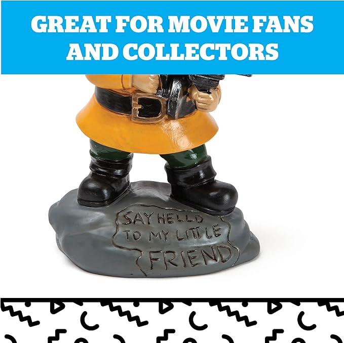 BigMouth Inc. Angry Little Garden Gnome Statue, Outdoor Lawn & Yard Home Defender, Combat Figurine Sculpture Decorations, Funny Housewarming Gag Gift