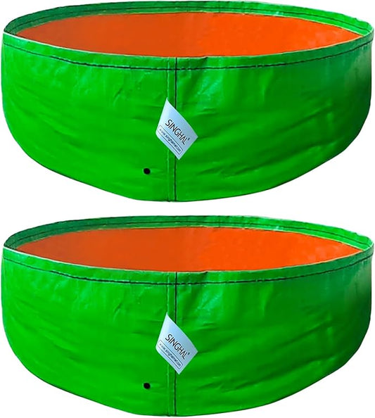2 Pack 20 Gallon Grow Bags – 24x9 Inch Reusable Fabric Planters for Vegetables, Mushrooms, Potatoes – Durable, Breathable Woven Pots for Gardening