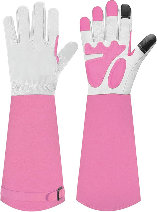 Long-Gardening-Gloves for Women/Men - Thorn Proof Rose Pruning Gloves Heavy Duty Gauntlet, Best Garden Gifts for Gardener-M