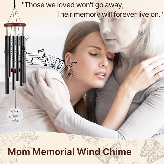 BeauGift Memorial Gifts for Loss of Mom, Wind Chimes for Loss of Mother, Sympathy Bereavement Remembrance Gift for Loss of Mother, in Memory of Mom Gifts