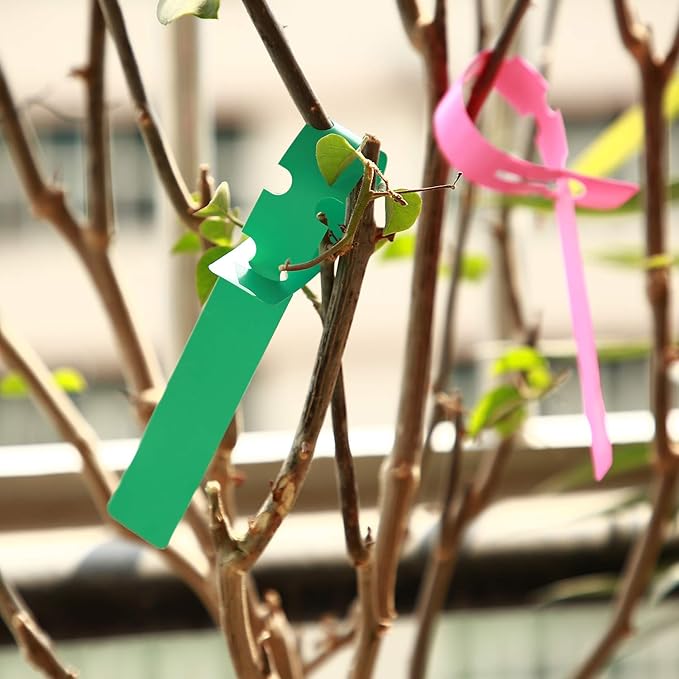 KINJOEK 1200 PCS 6 Colors Plant Labels, PVC Plant Tags for Garden Adjustable Waterproof Plant Tags